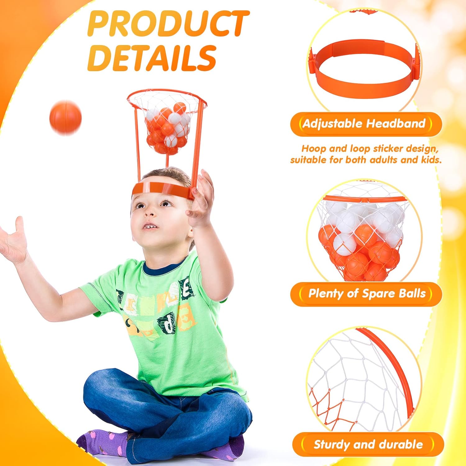 HyDren Head Hoop Basketball Game Set for Kids and Adults