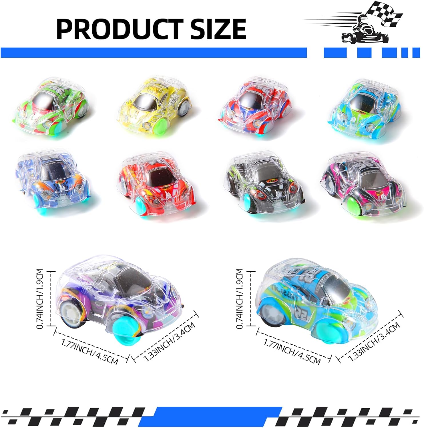 50 Pcs Mini Pull Back Cars Set for Kids
