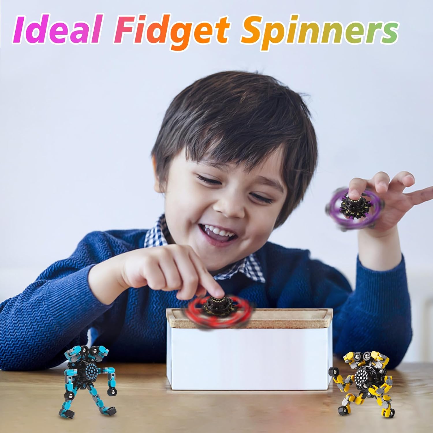 Transformable Fidget Spinners 4 Pcs Stress Relief Toy