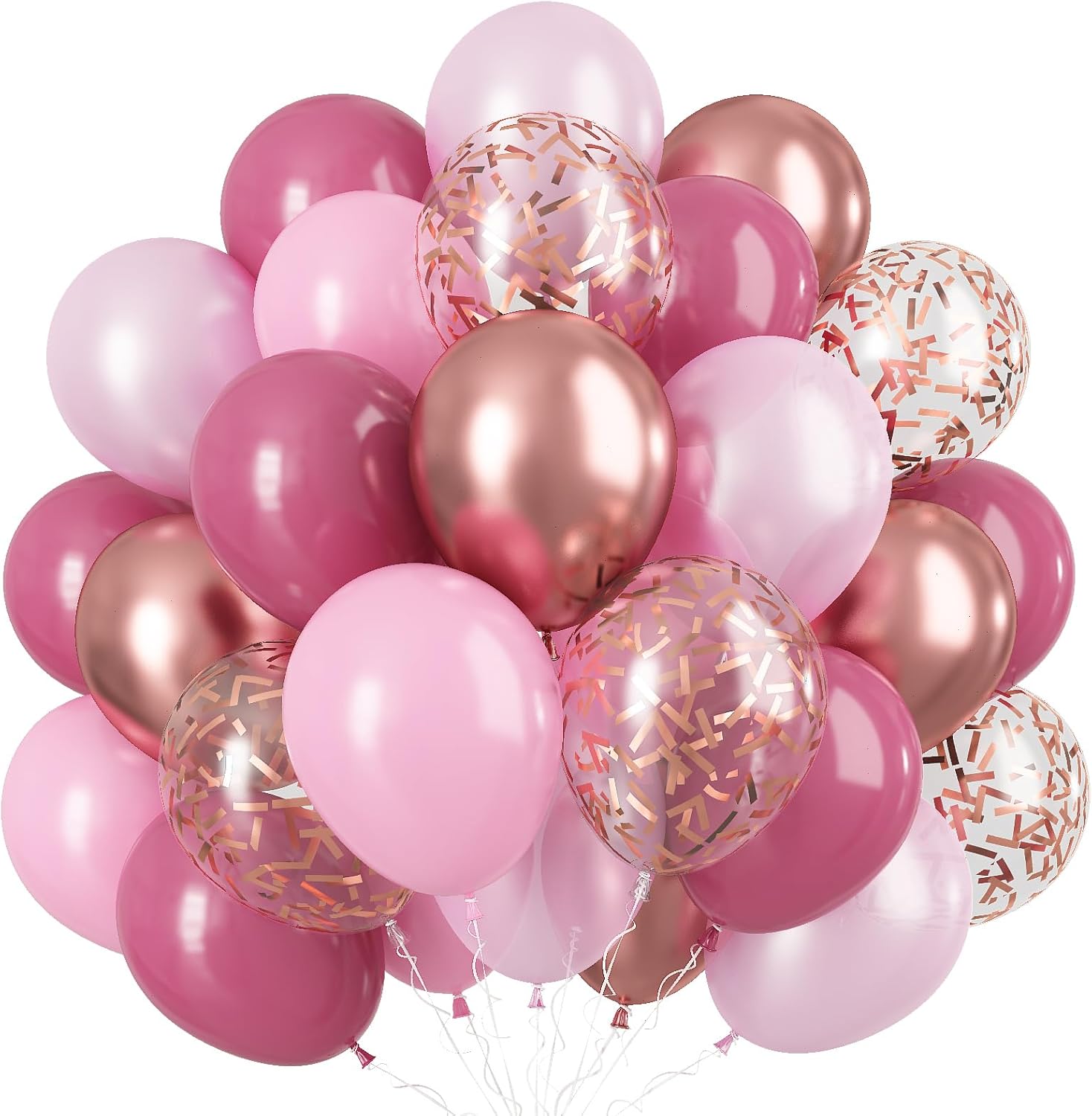 Dusty Rose Balloons 60 Pack 12 Inch Birthday Decor Set
