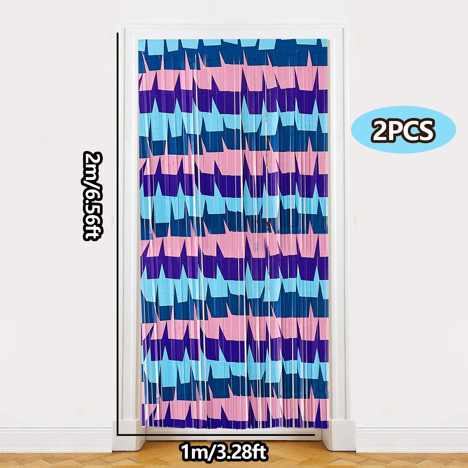 Gaming Party Backdrops 2 Pack Llama Tinsel Foil Curtains