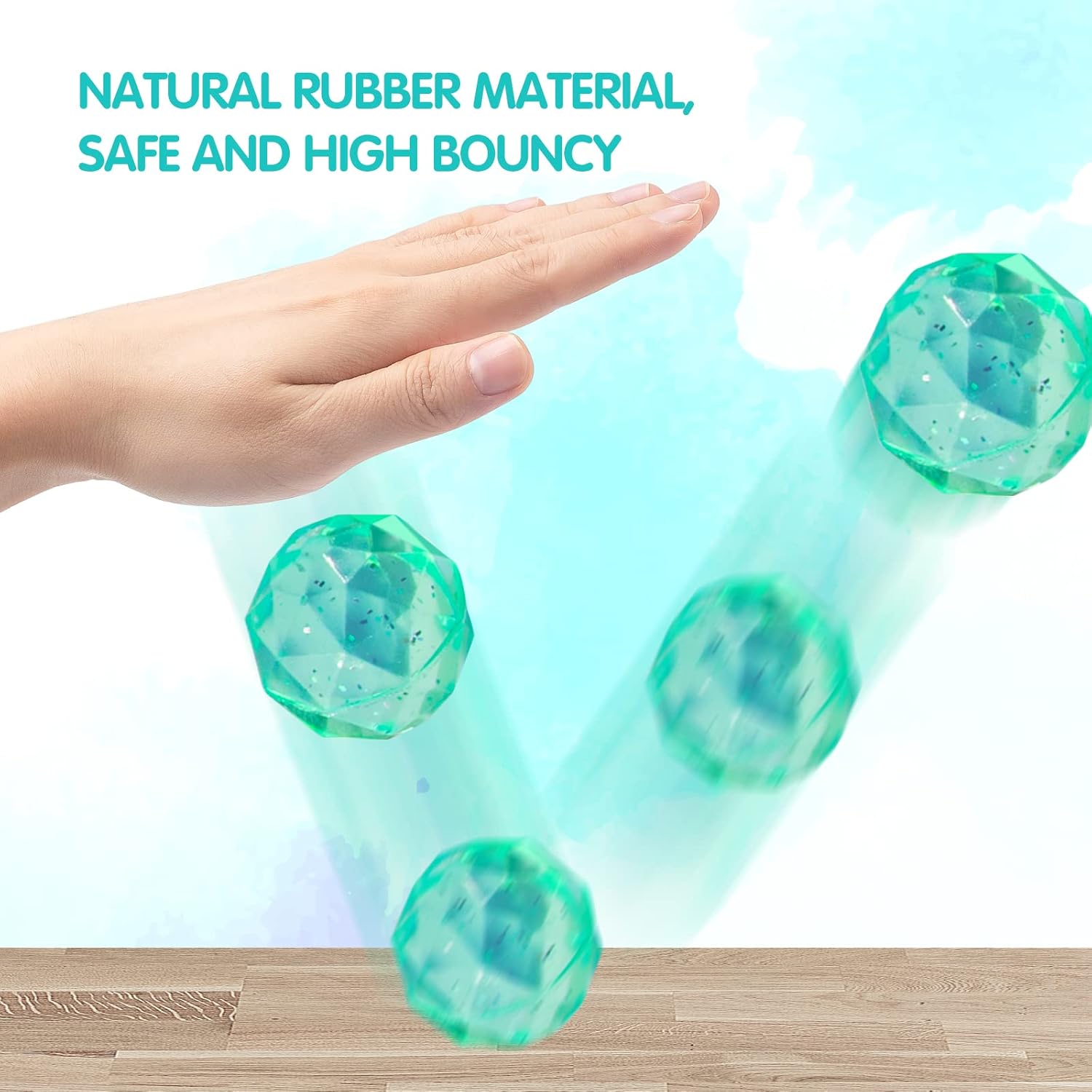 24 Pack Bouncy Balls 32mm 6 Styles Party Favors for Kids