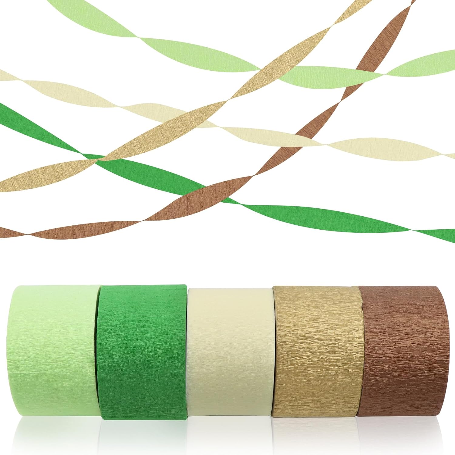 5 Rolls Crepe Paper Streamers for Party Decorations