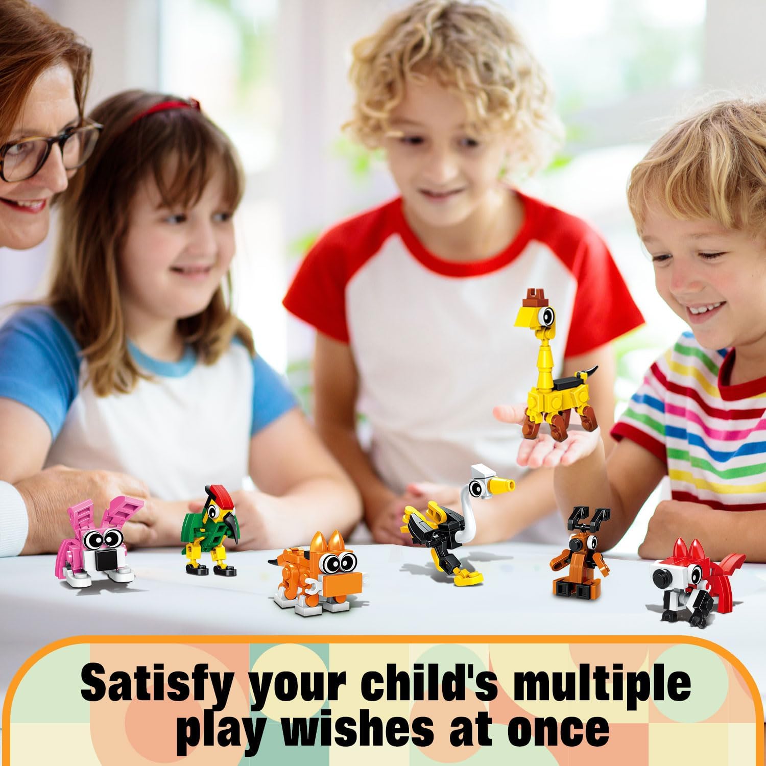 TWERF Party Favors Kids 30 Pack Animal Blocks Set