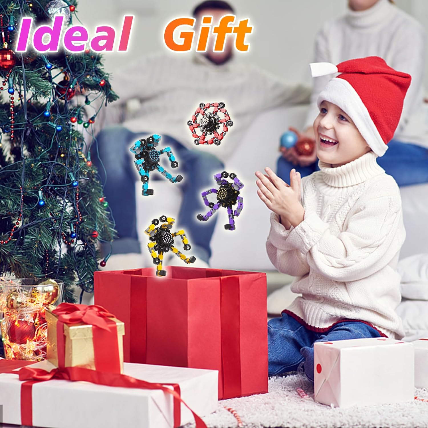 Transformable Fidget Spinners 4 Pcs Stress Relief Toy