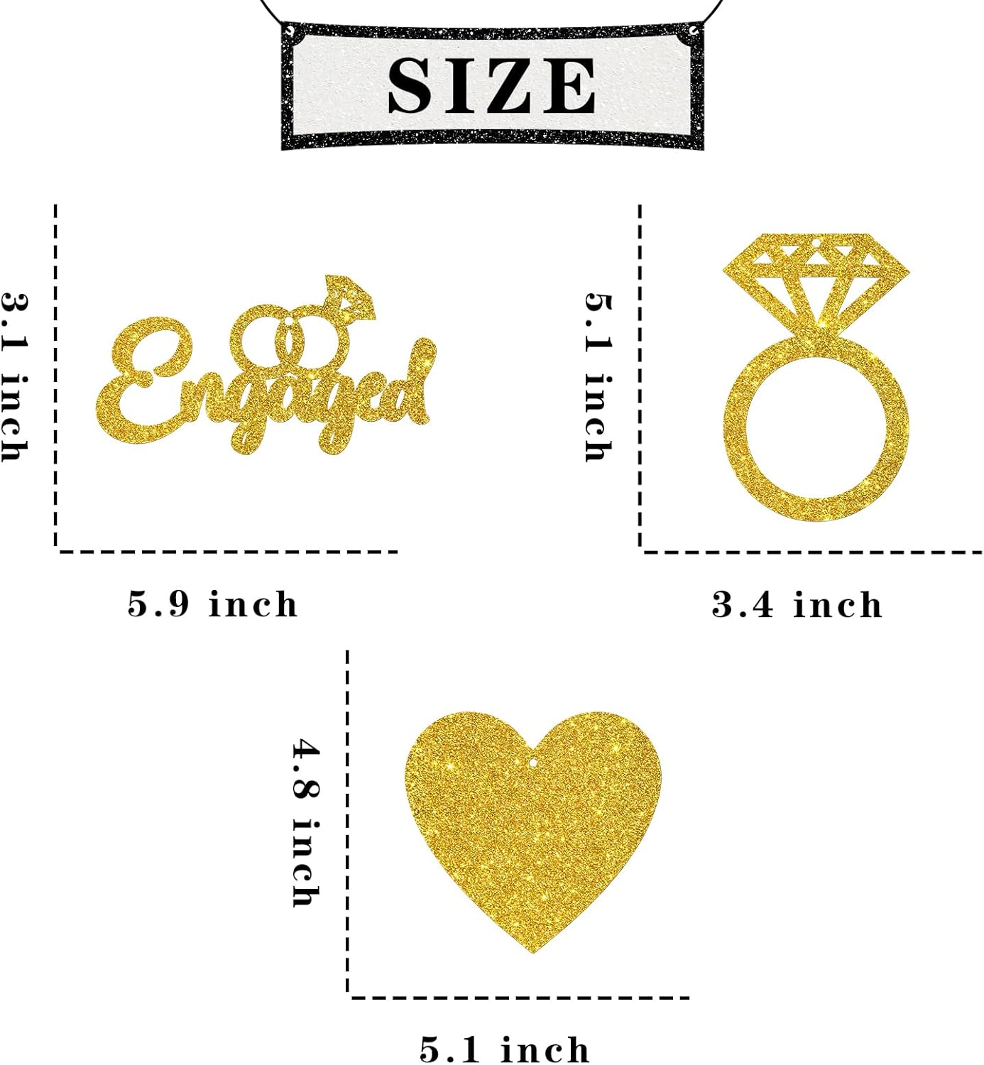 Maicaiffe Were Engaged Hanging Swirl Decorations 14 Pcs
