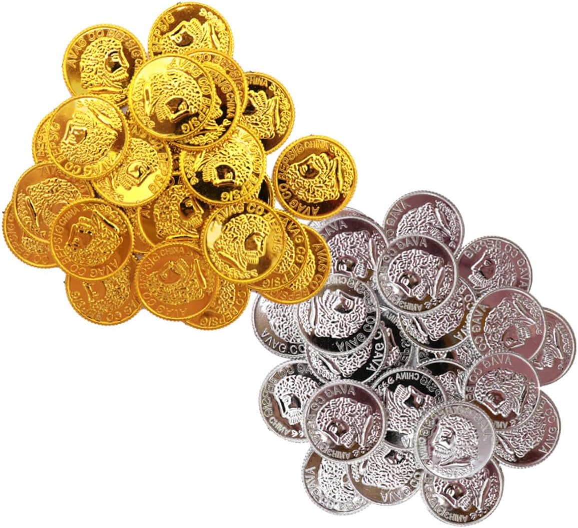 Toyvian Pirate Coins Plastic Treasure Decor