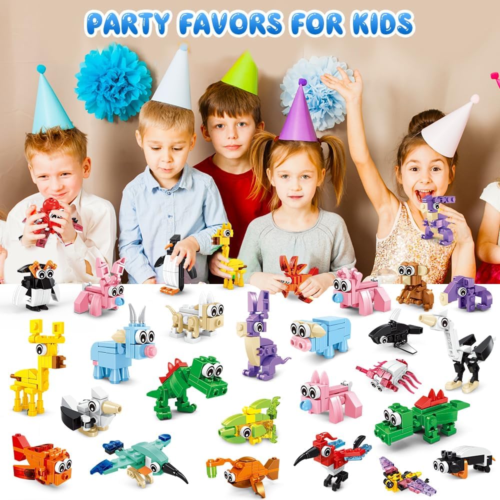 HOGOKIDS 20 Pack Animal Building Blocks Set