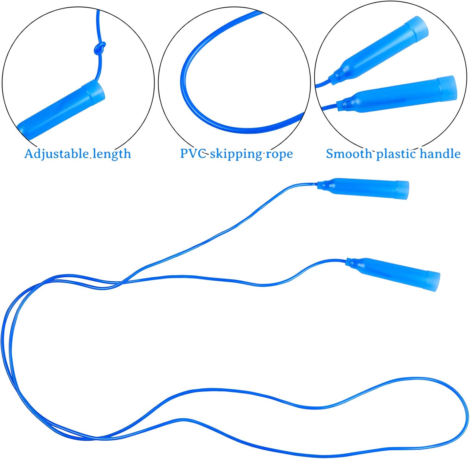 Elcoho 10 Pack Adjustable Jump Rope Set