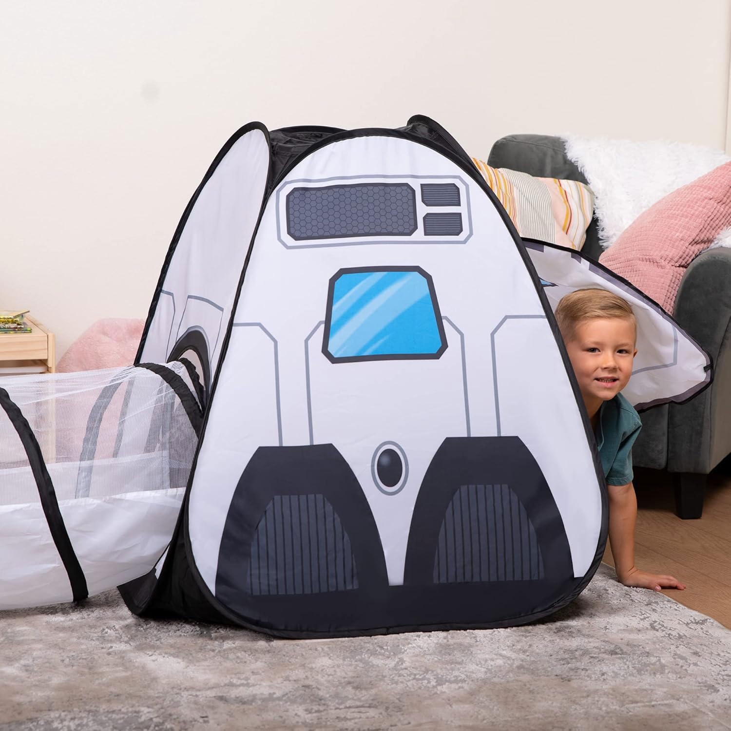 JOYIN White Space Rocket Ship Play Tent Set