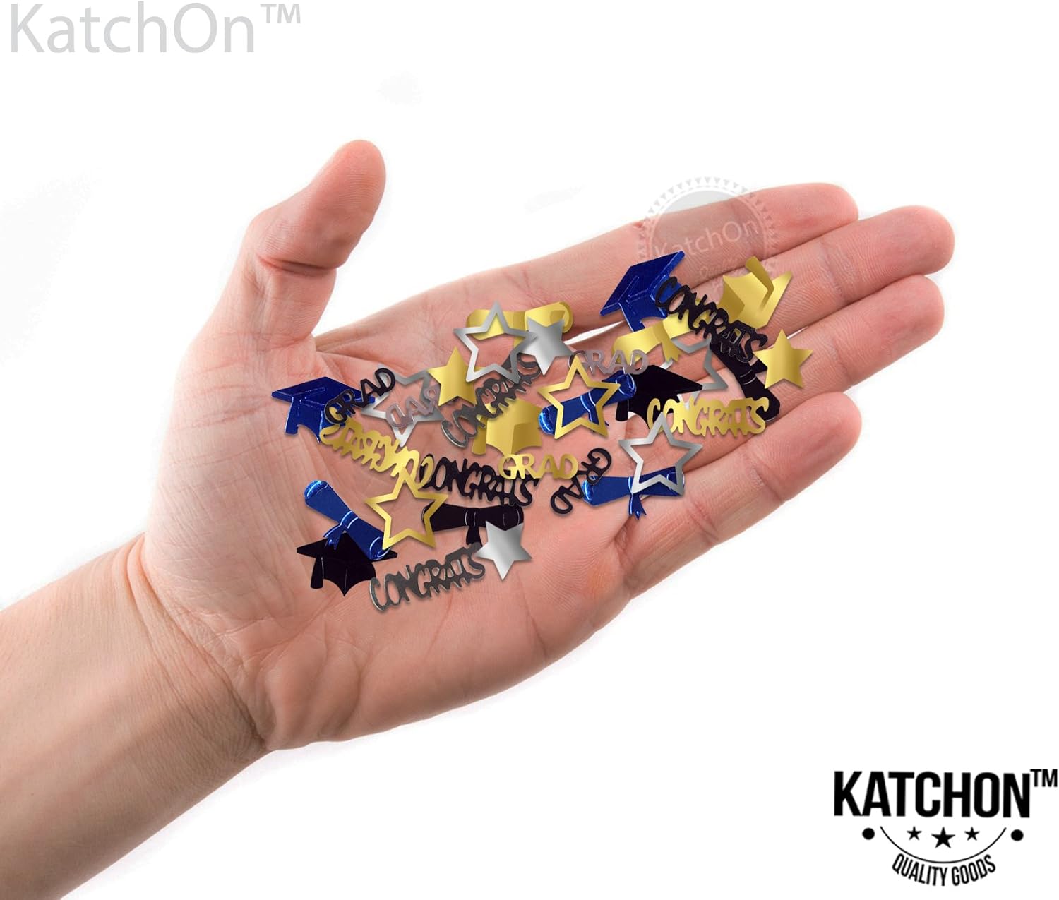 KatchOn 2025 Graduation Confetti Blue and Gold