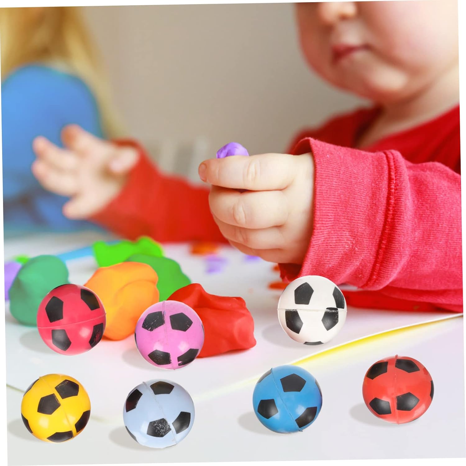 Milisten 20pcs Soccer Bouncy Balls Bulk Pack