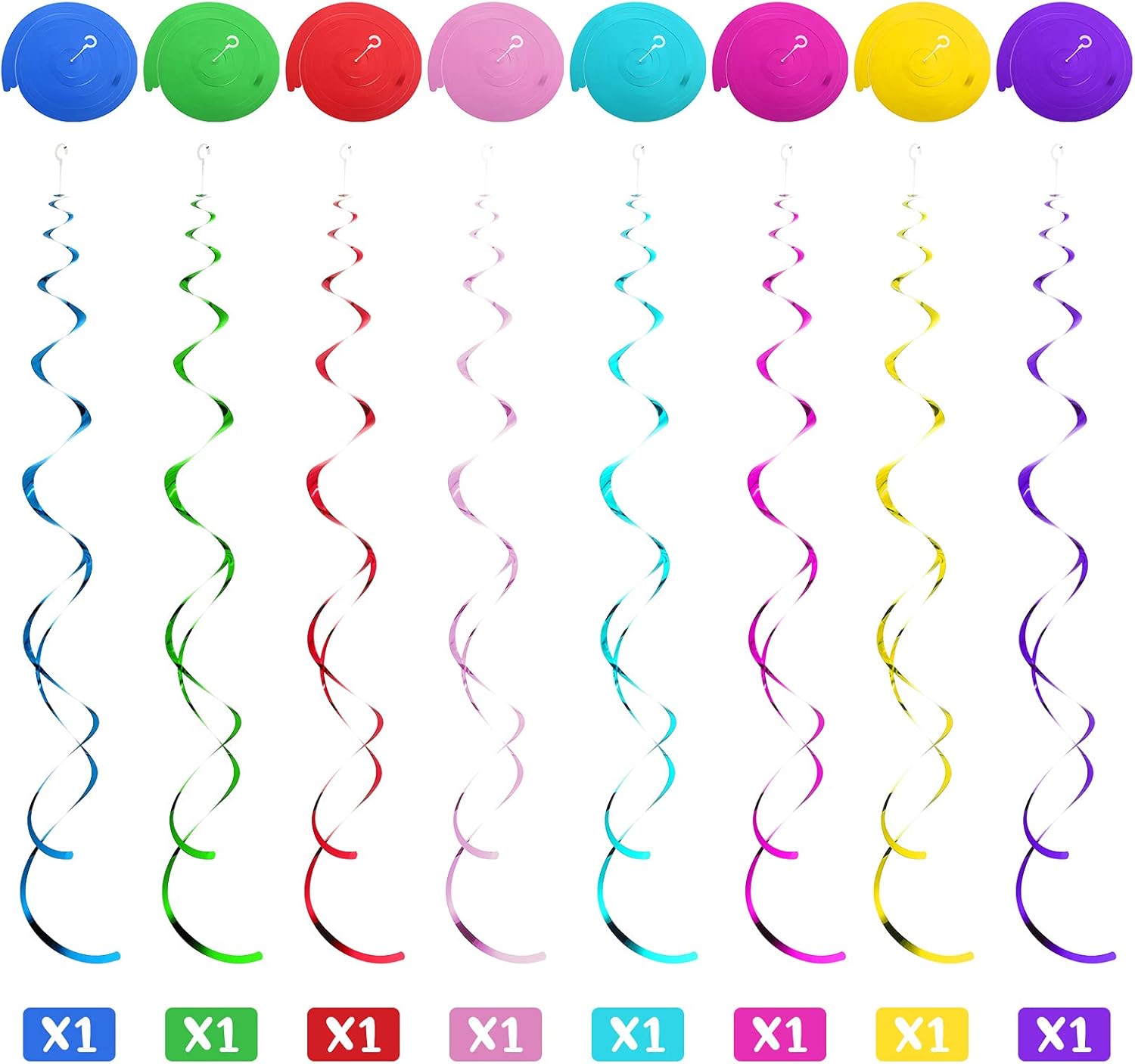 Outus 30 Pcs Birthday Foil Streamer Decorations