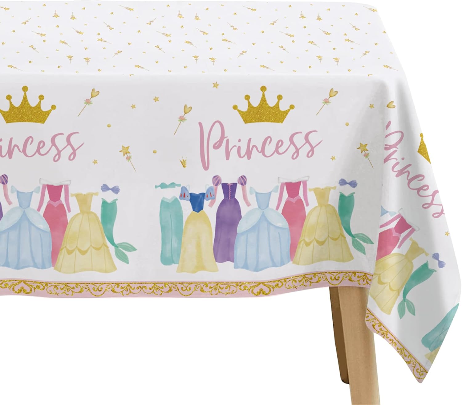 Princess Birthday Party Decorations Tablecloth Set 3 Pack 55x86in