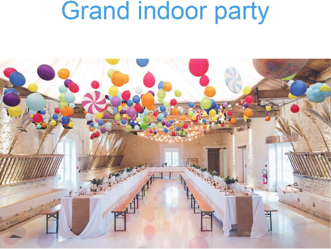 Runch 100pcs 12inch Multicolor Latex Balloons