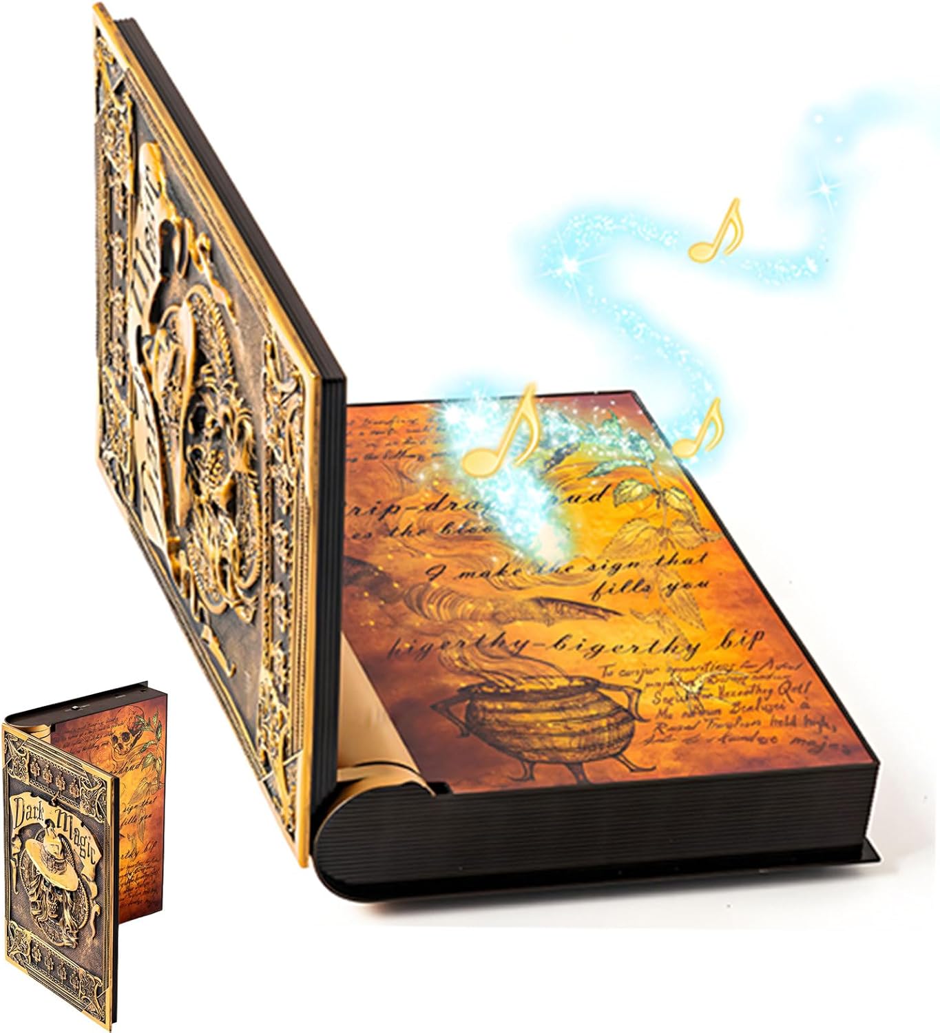 Halloween Decorations Spell Book with Sound and Light