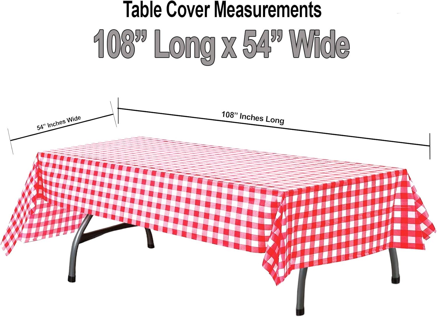 AnapoliZ Plastic Checkered Tablecloth 6 Pcs Pack