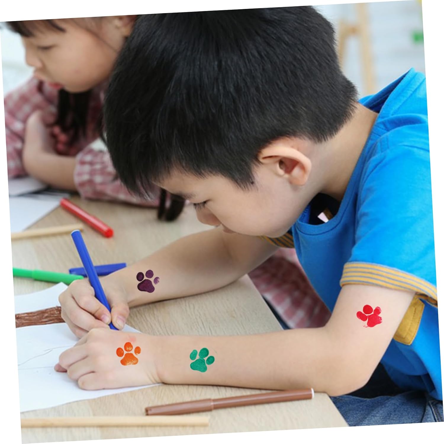 12pcs Paw Print Stamps for Kids Party Favors and Crafts