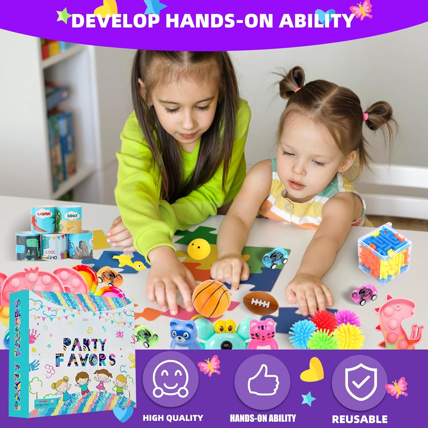 1000Pcs Fidget Toys Pack for Kids