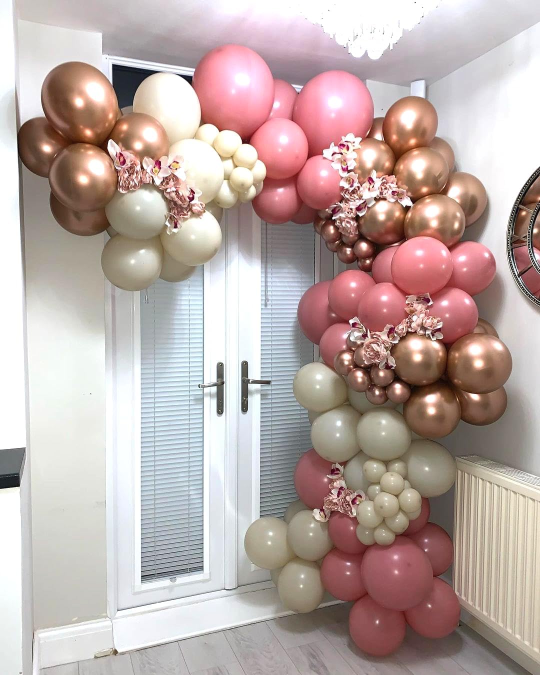 Retro Blush Pink Party Balloons 60 Pcs 12 Inch