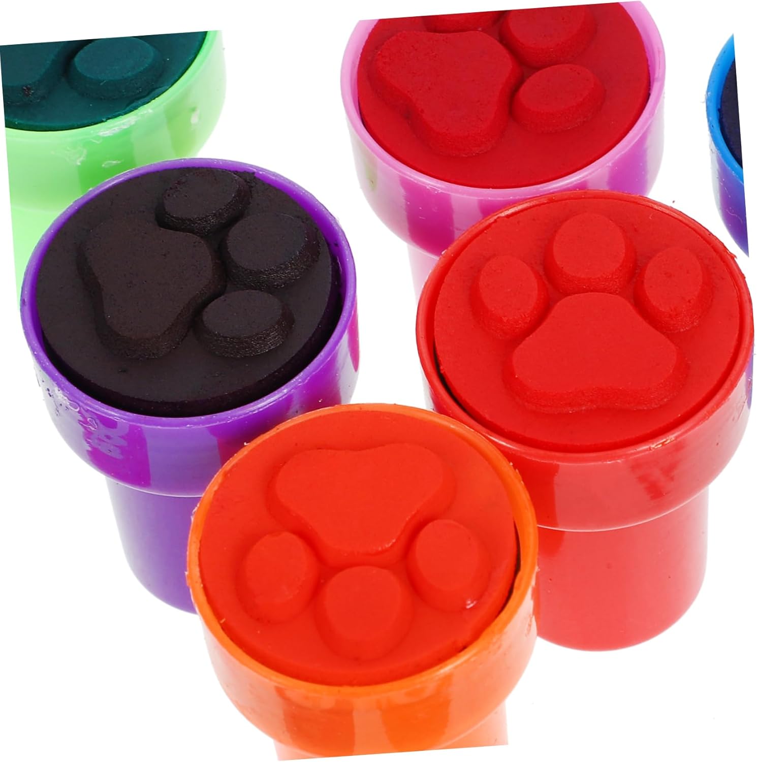 12Pcs Cute Paw Print Stamps for Crafts Journaling and Party Favors