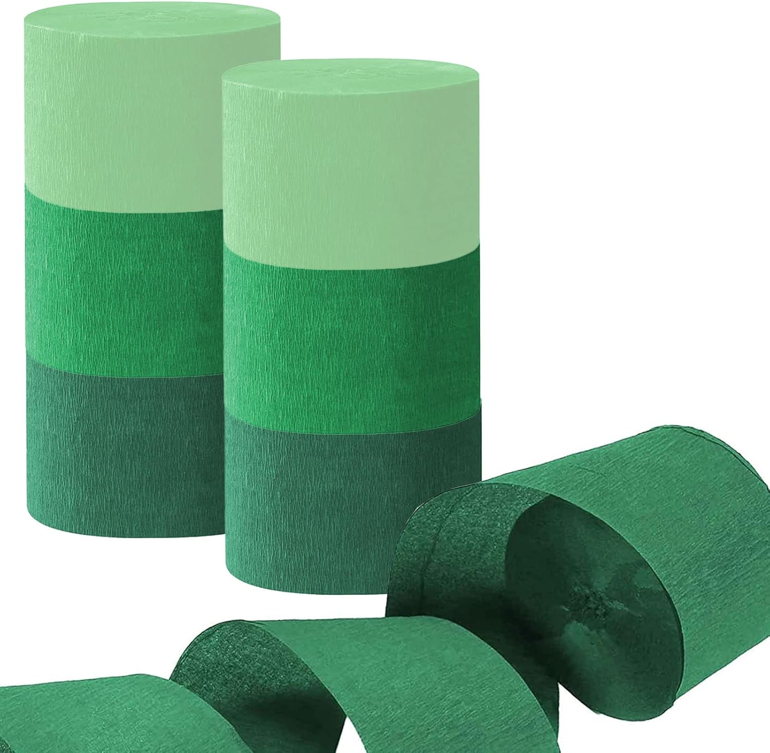 Capesaro Green Crepe Paper Streamers 6 Rolls Party Decorations