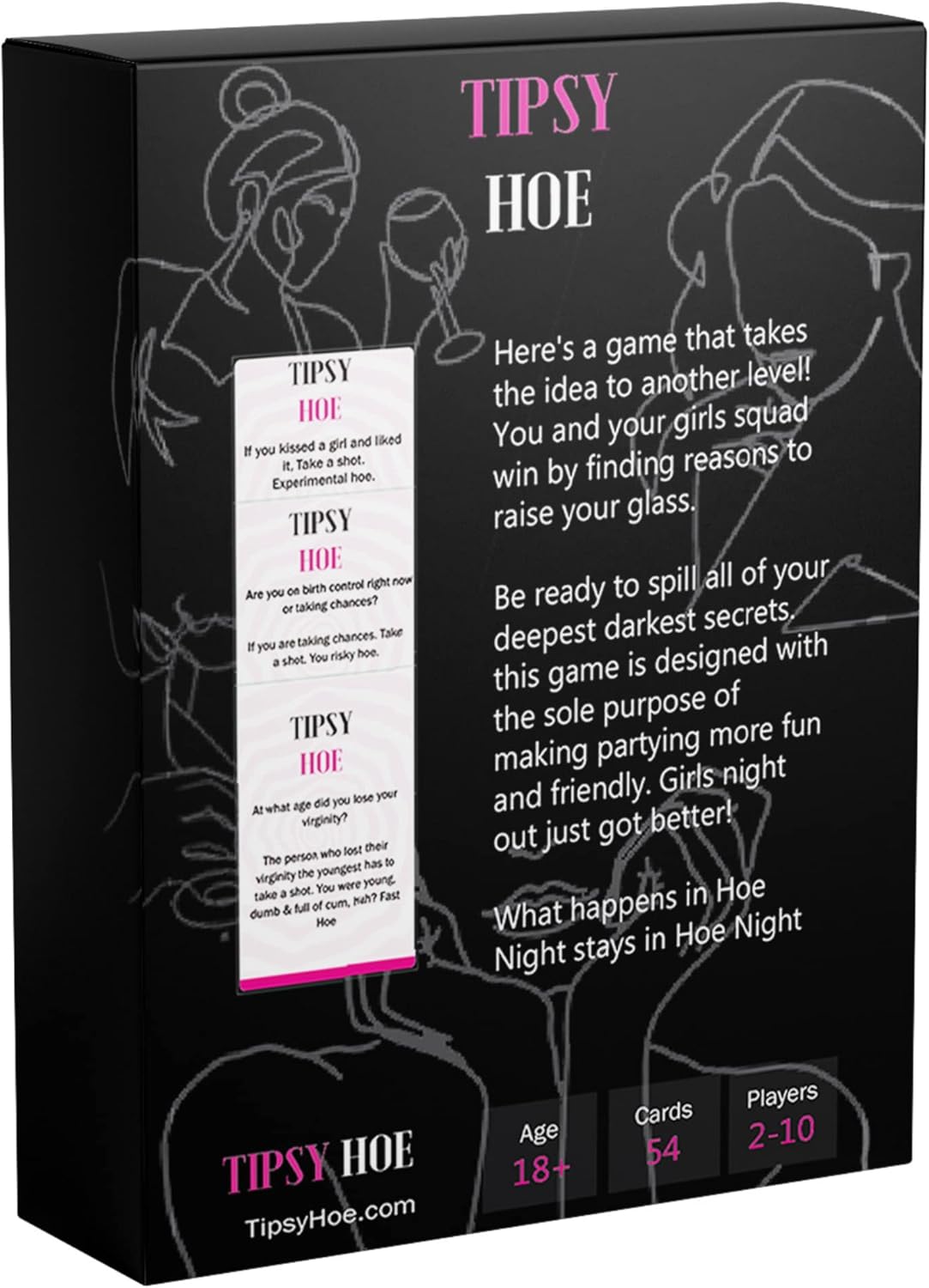 Tipsy Hoe Girls Night Drinking Card Game