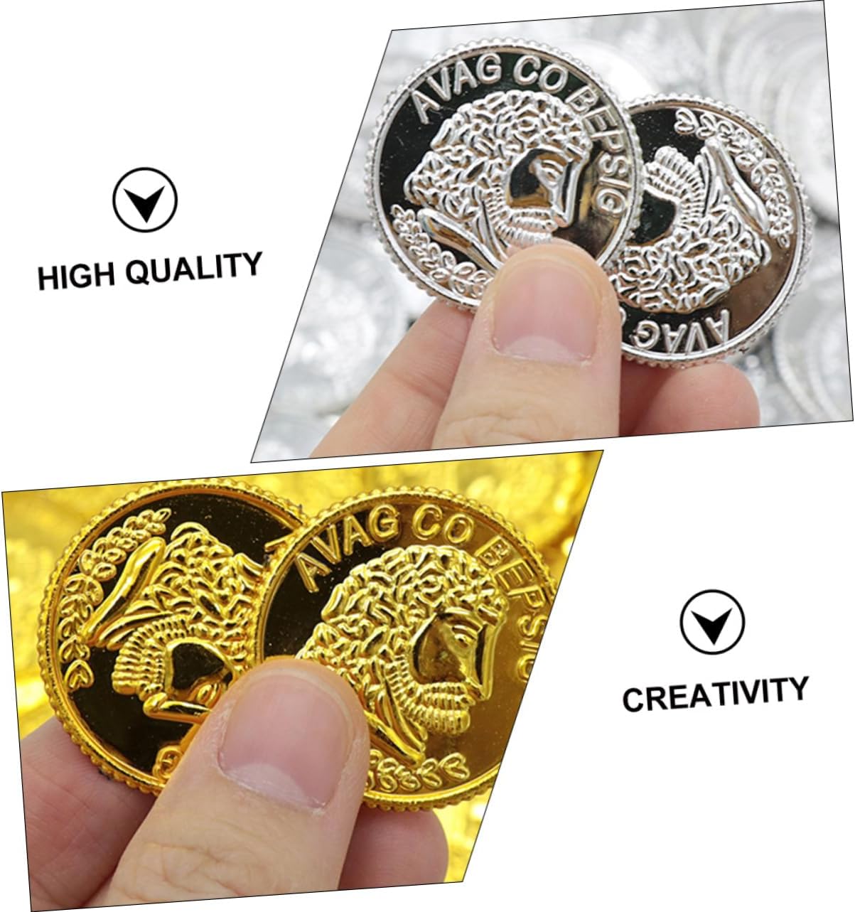 Toyvian Pirate Coins Plastic Treasure Decor
