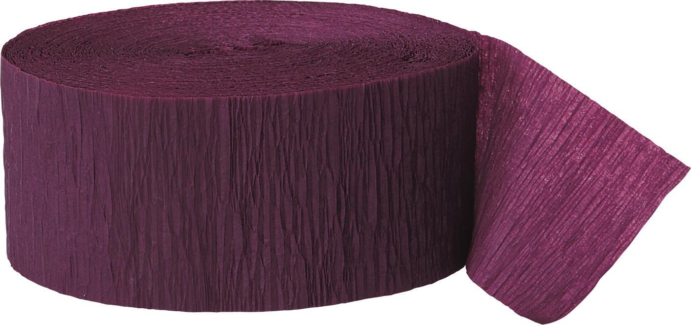 Unique Party 81ft Burgundy Crepe Streamers