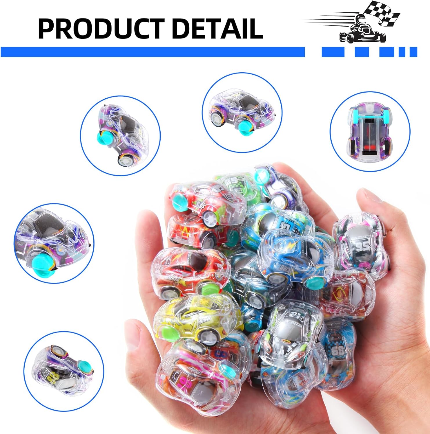 50 Pcs Mini Pull Back Cars Set for Kids