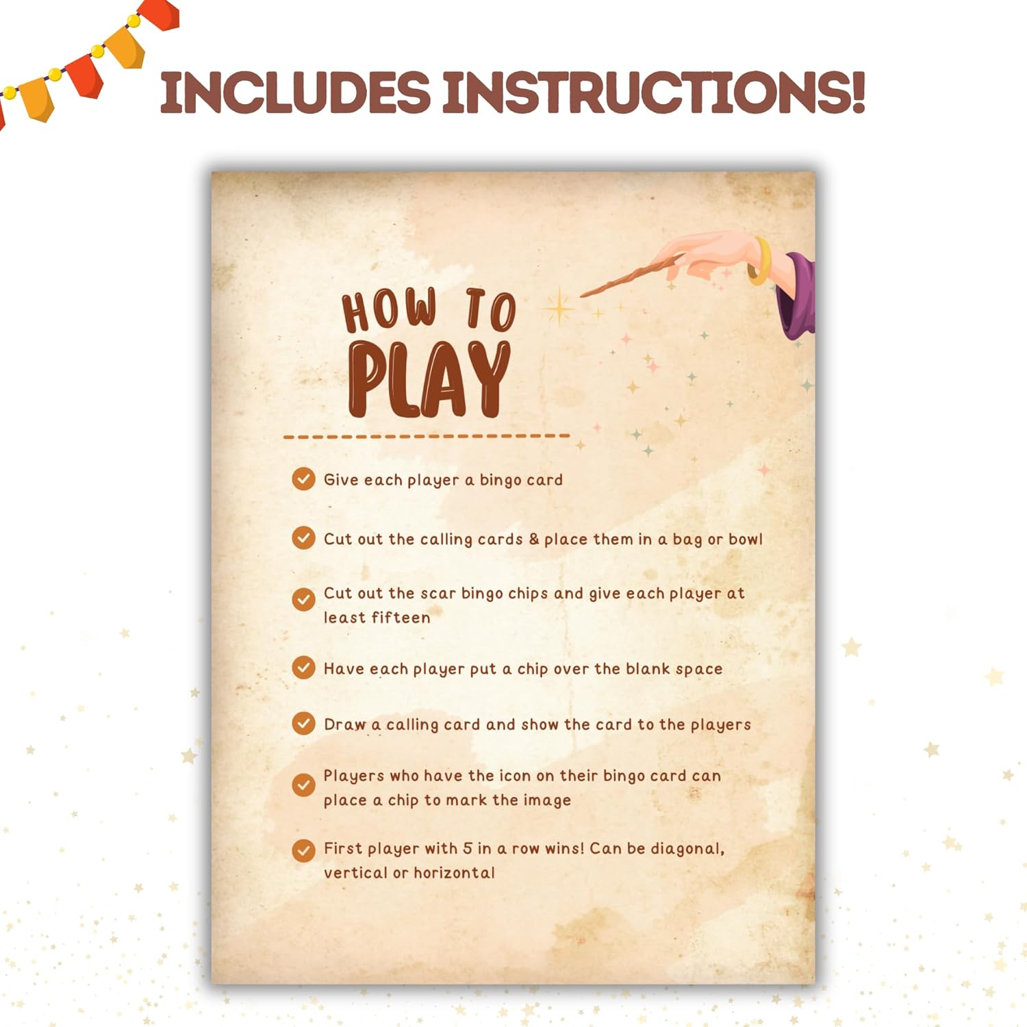 Bingo Wizard Harry Party Favors Set for 24 Players