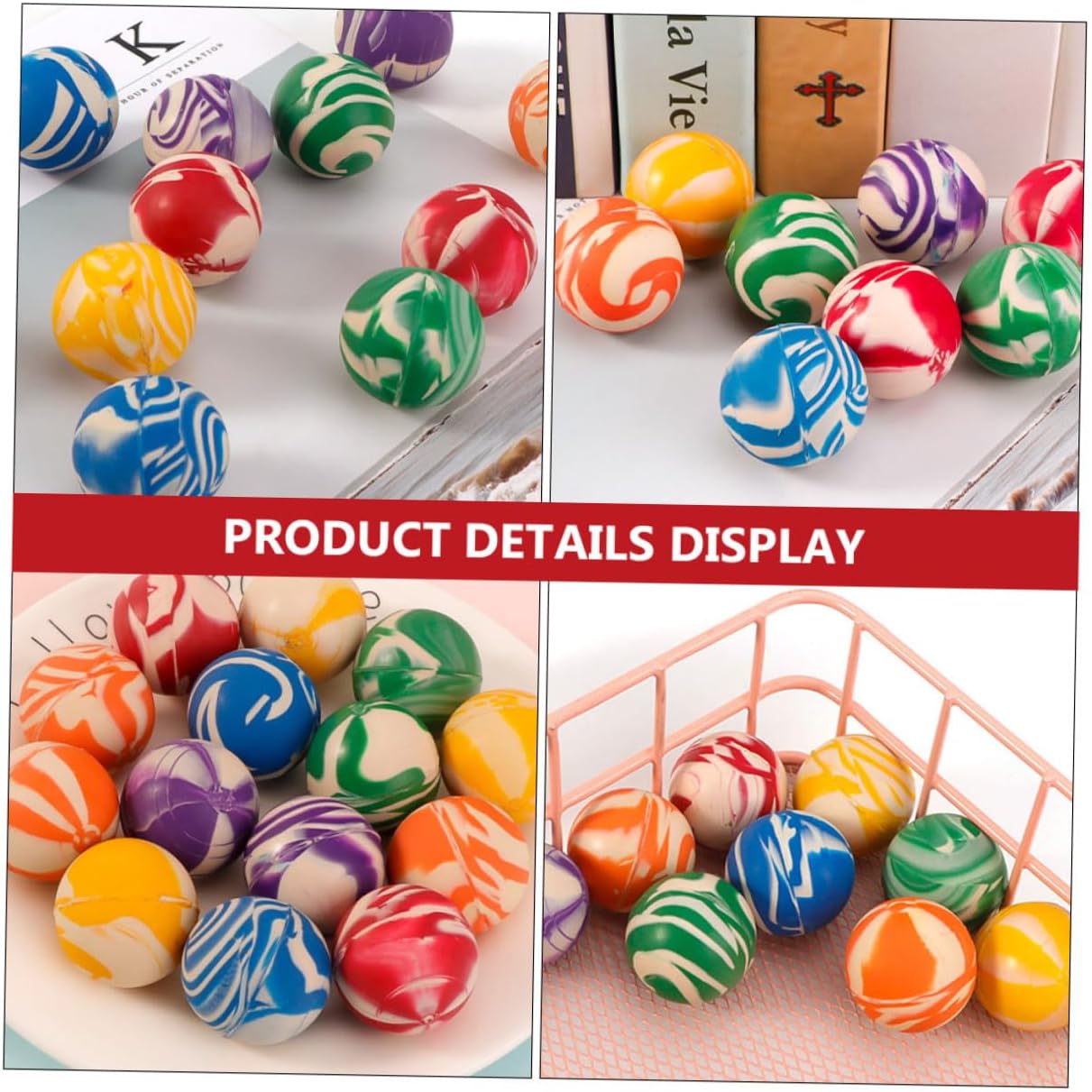 20pcs Odorless Plastic Bouncy Balls for Kids