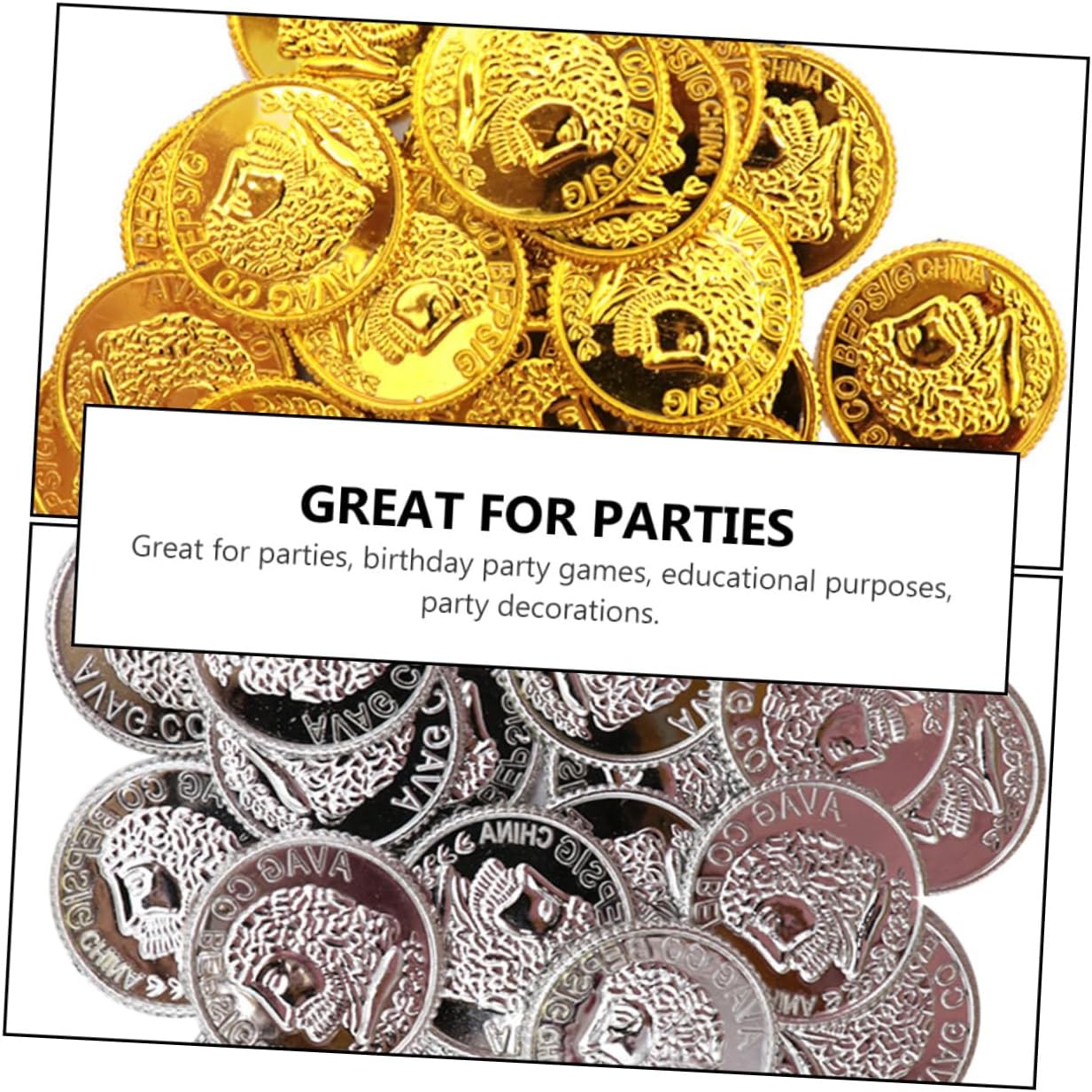 Abaodam Assorted Plastic Pirate Coins for Parties