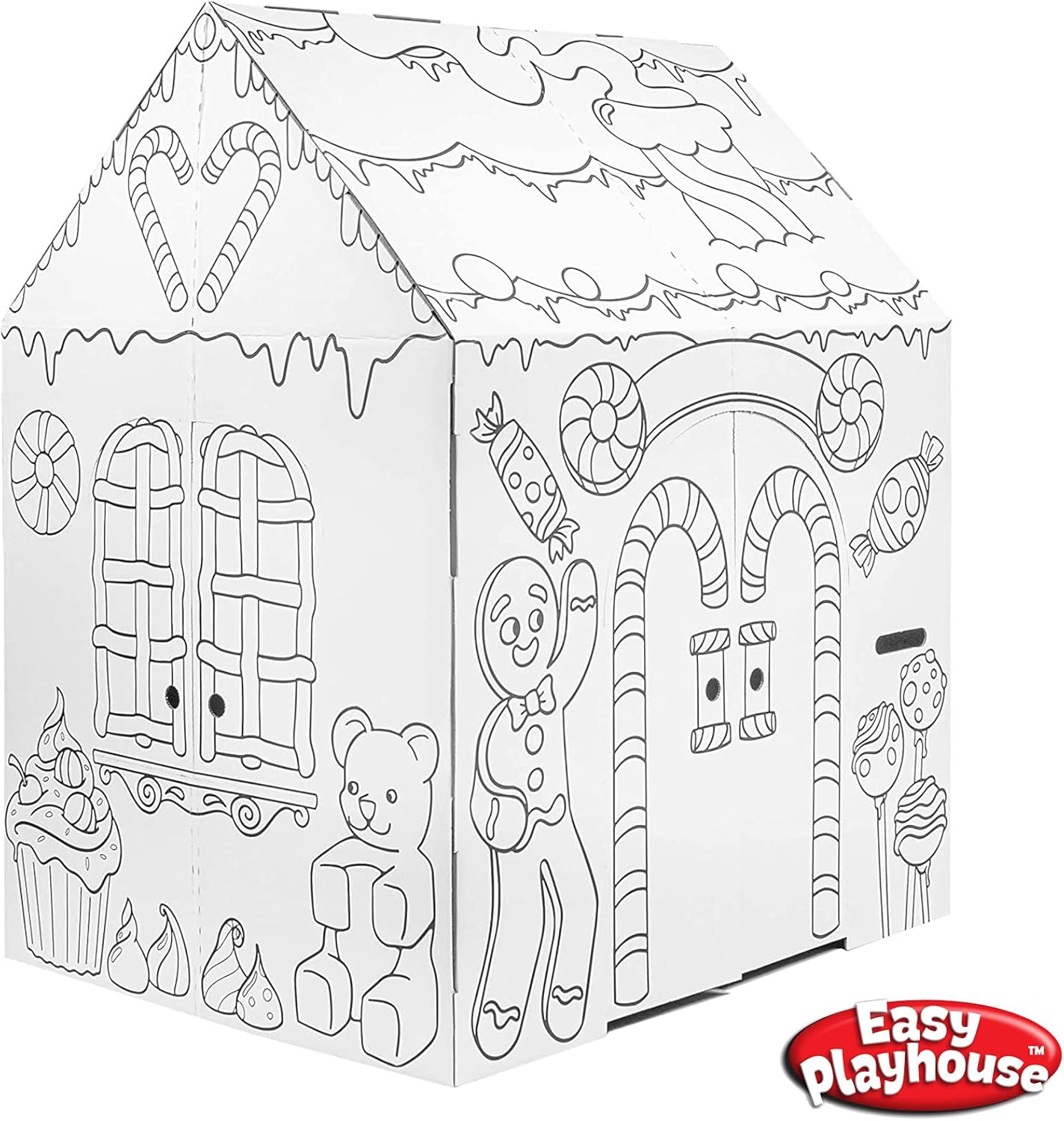 Easy Playhouse Gingerbread House - Indoor Fun Creative Play