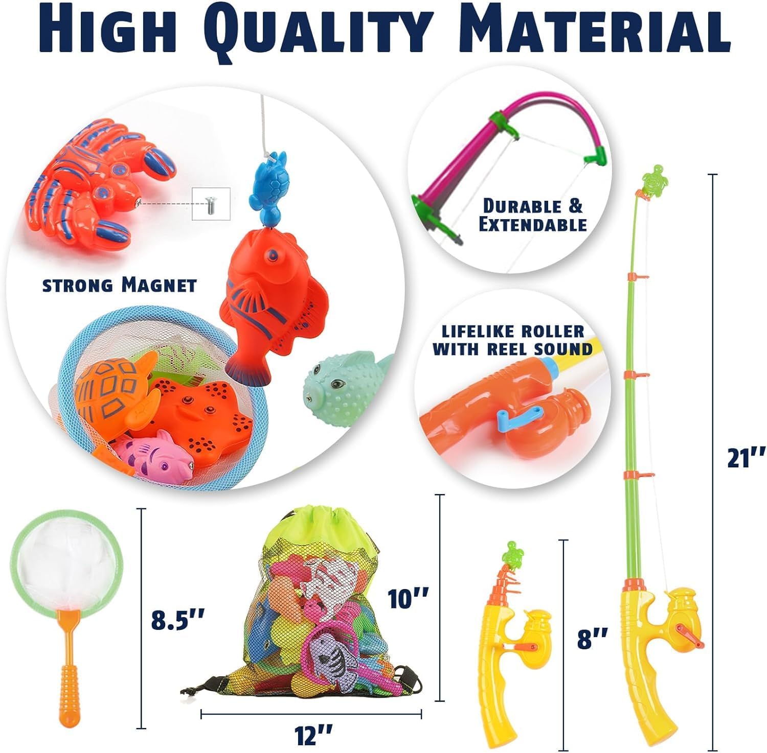 CozyBomB Magnetic Fishing Game Set for Kids