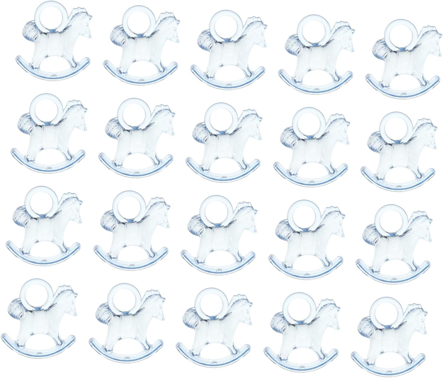 48pcs Acrylic Rocking Horse Decorations for Boys Girls
