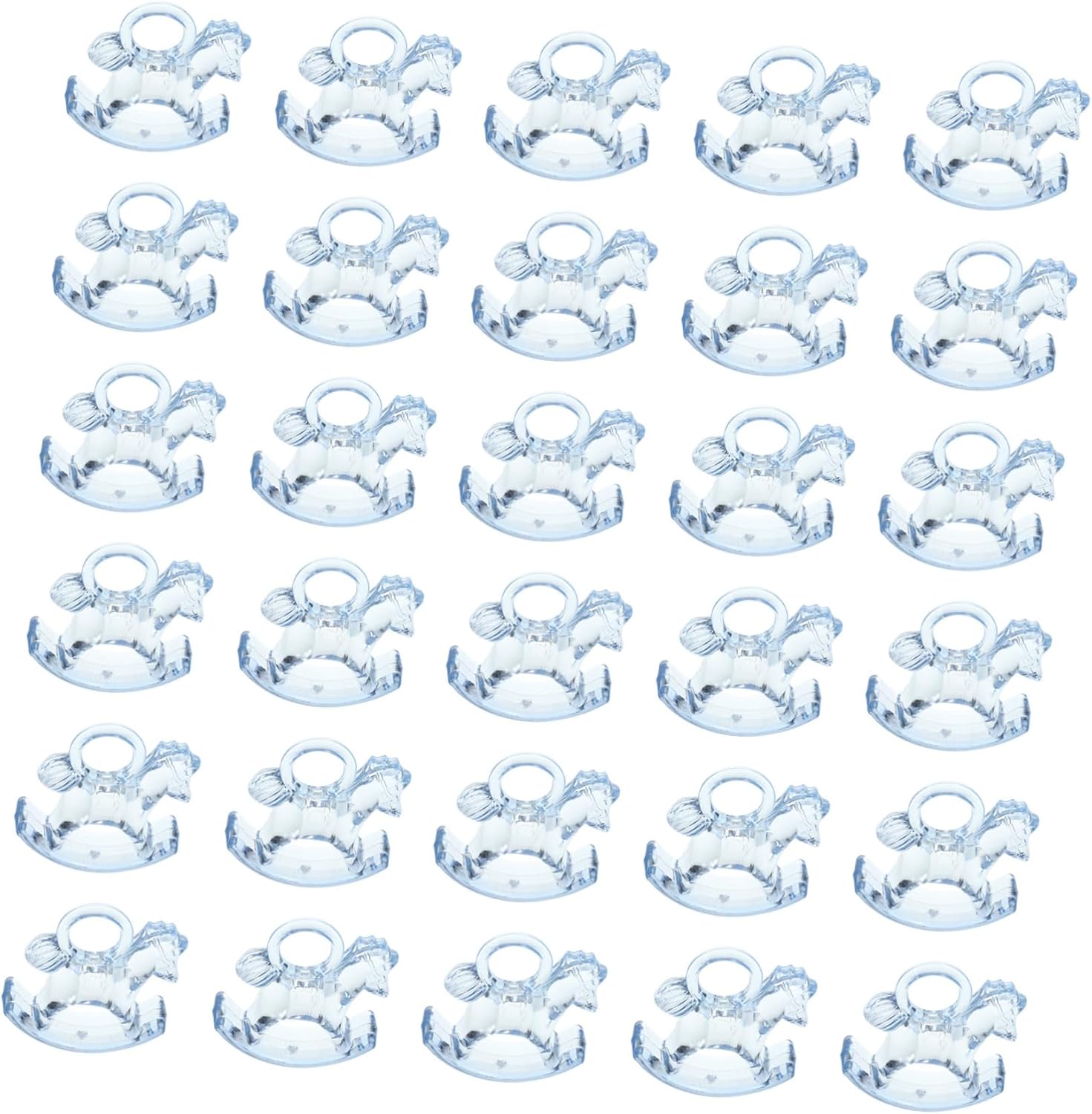 Totority 48pcs Rocking Horse Acrylic Shower Decorations