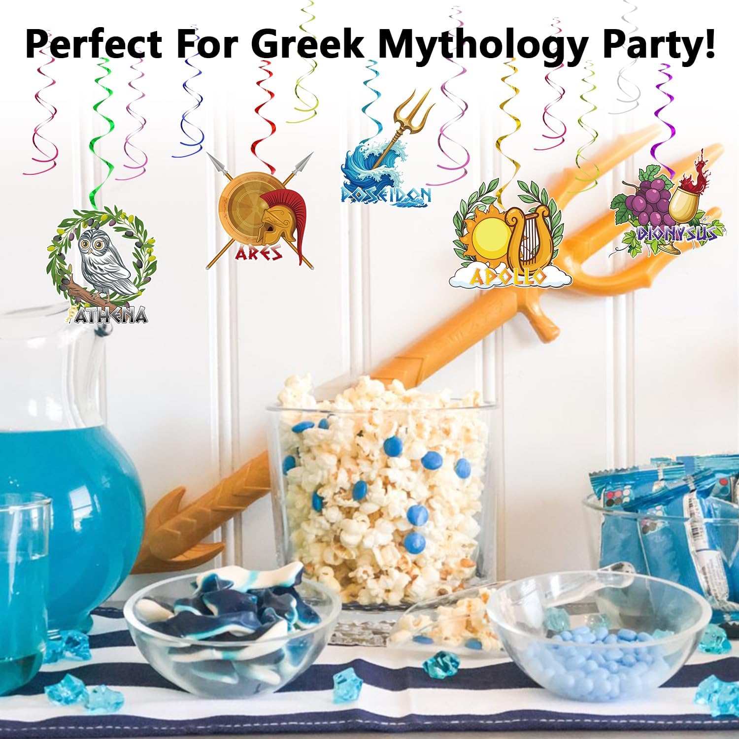 Greek Mythology Hanging Swirls Decor 30pcs Pre-Assembled