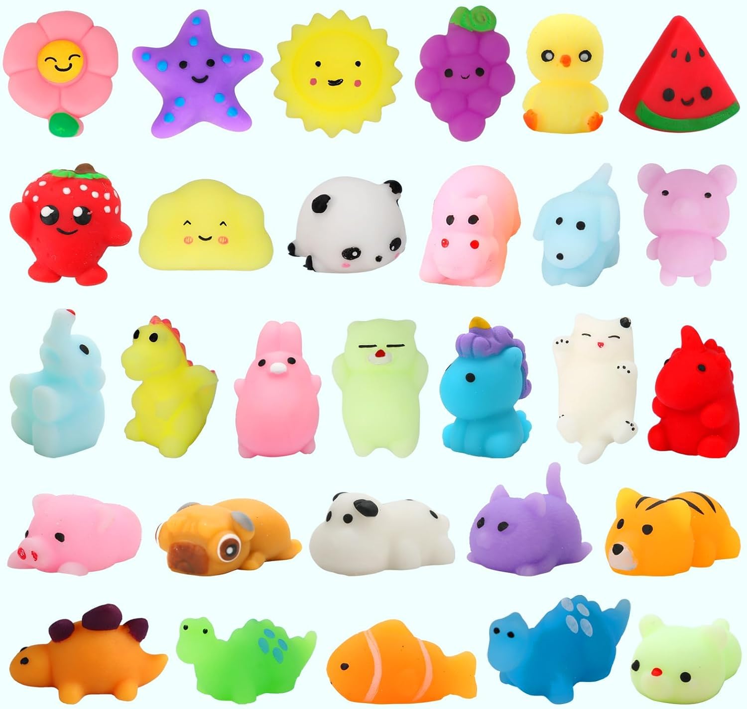 30 Pack Squishy Toys for Kids Stress Relief