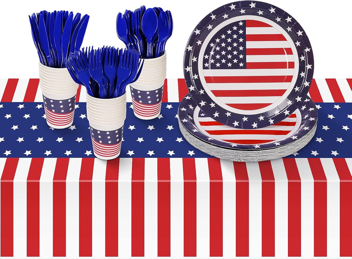 Childom Patriotic Party Supplies 152Pcs Set