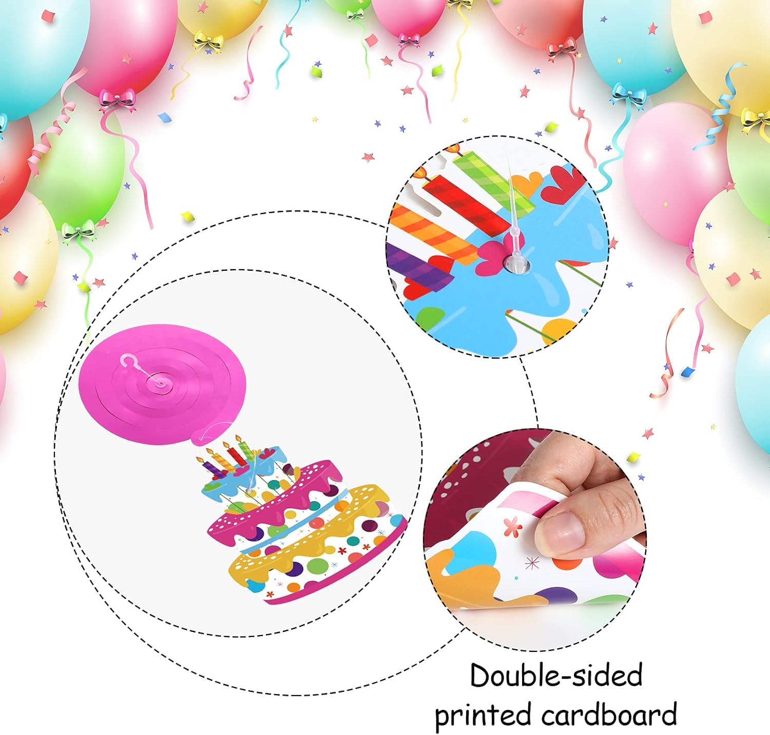 Outus 30 Pcs Birthday Foil Streamer Decorations