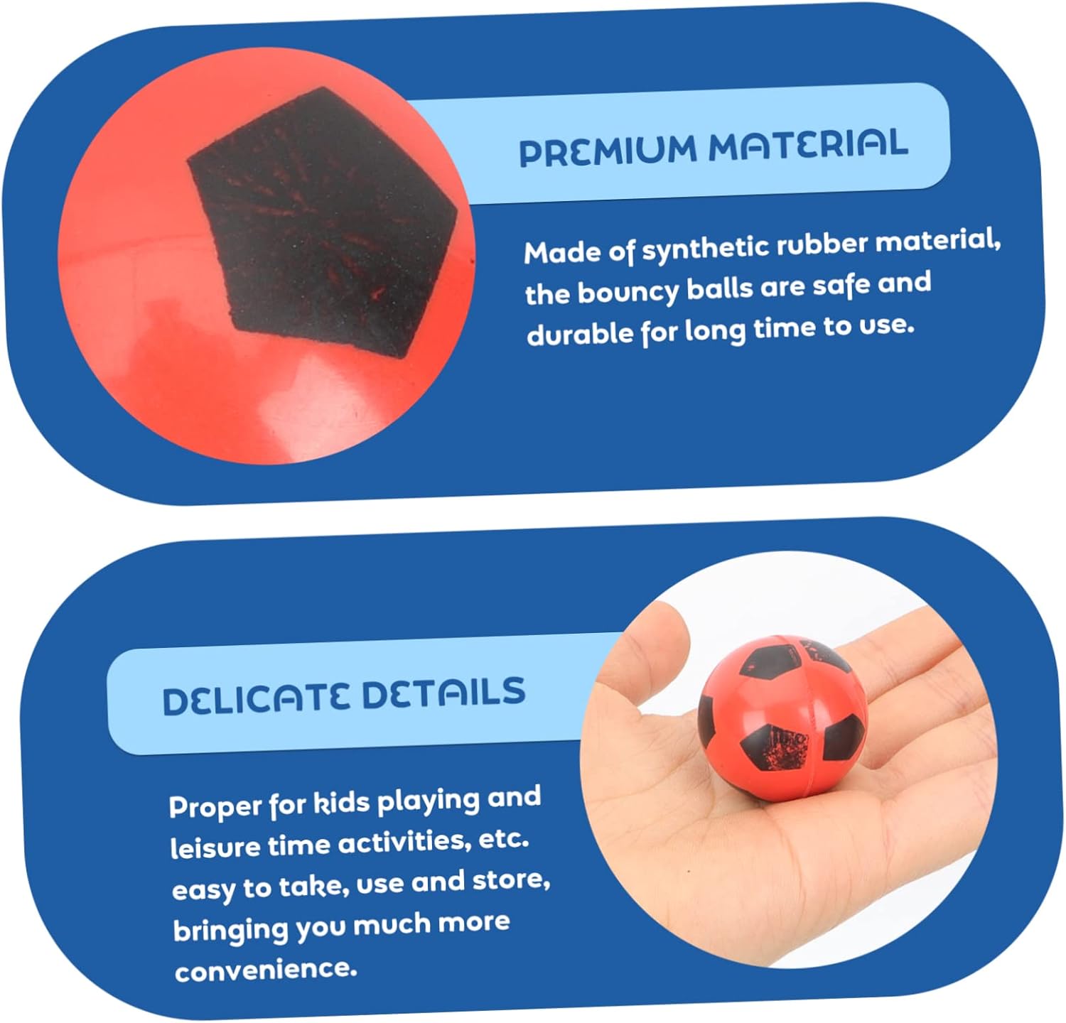 Milisten 20pcs Soccer Bouncy Balls Bulk Pack