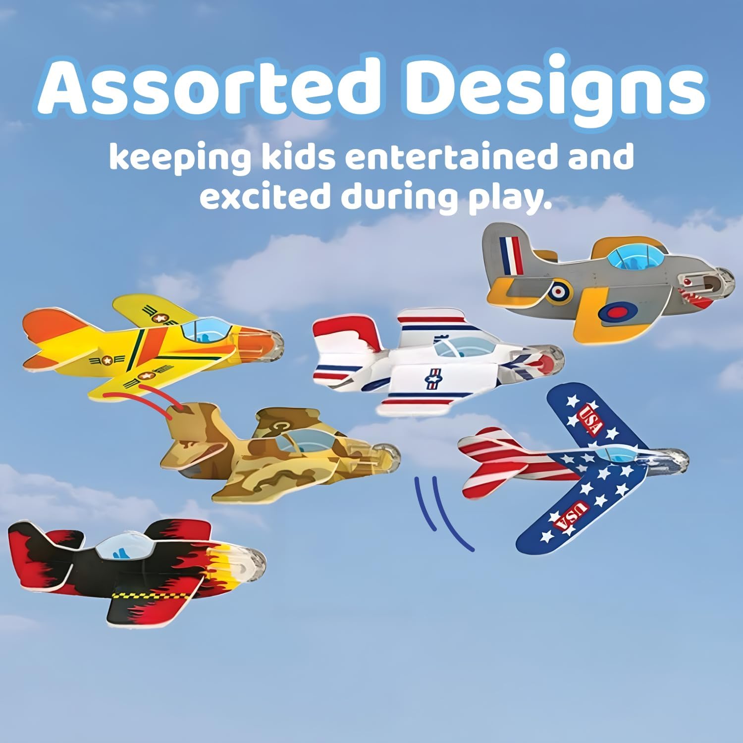 Neliblu 72 Piece Carnival Prize Pack Foam Airplanes for Kids