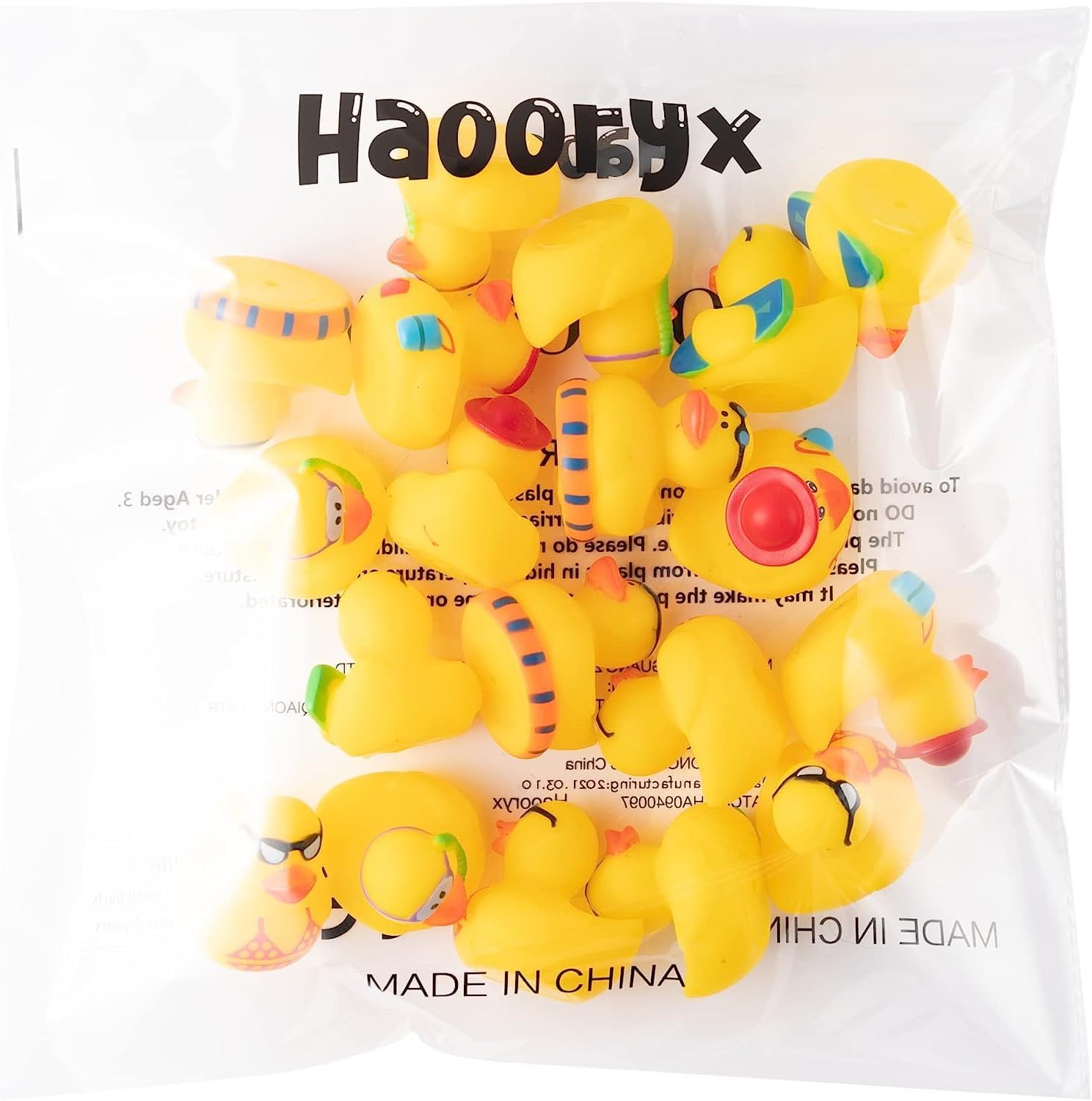 Haooryx Summer Beach Rubber Ducks 20Pcs Bath Pool Toys