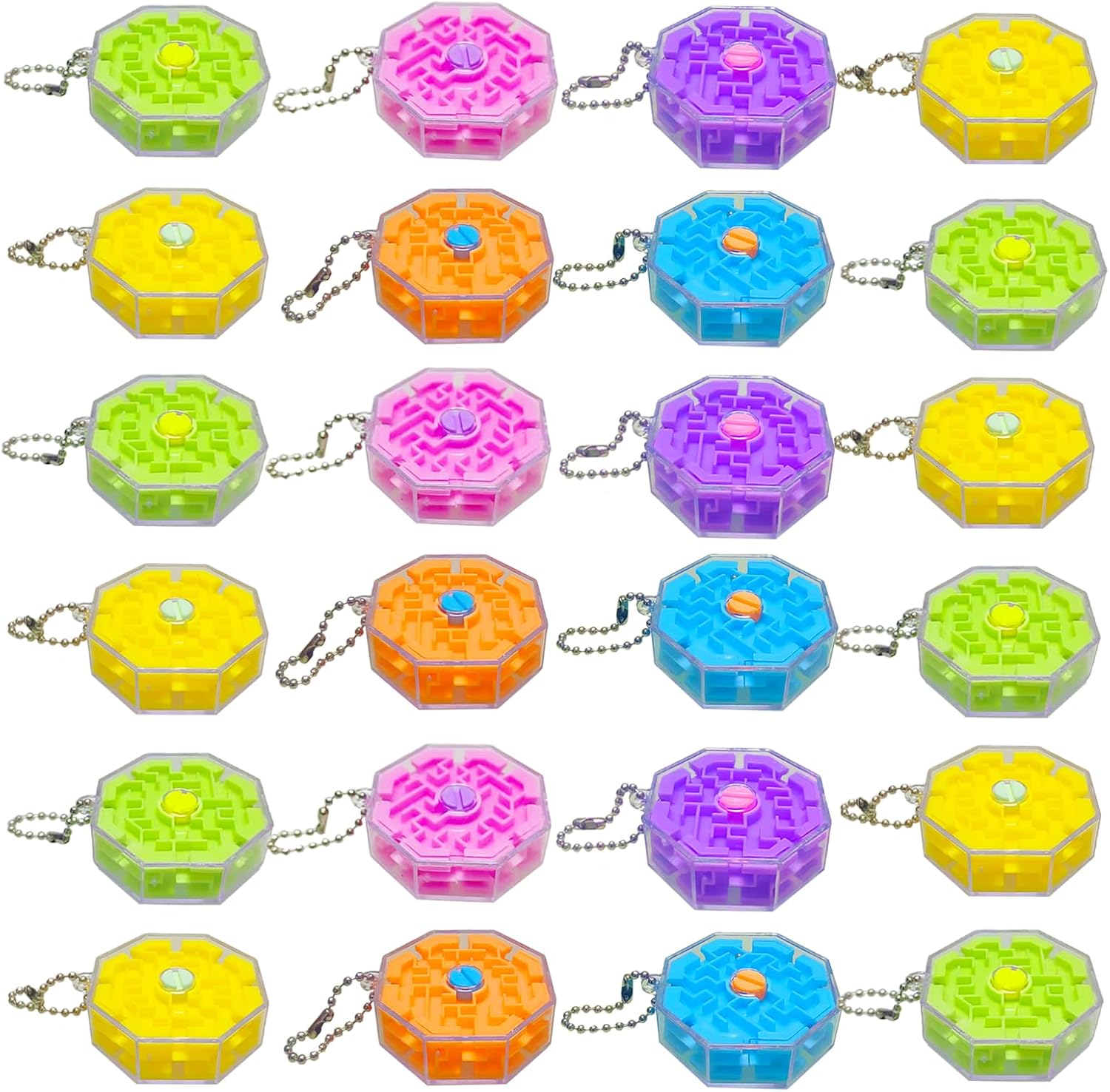 24 Pack Mini Maze Puzzles for Kids