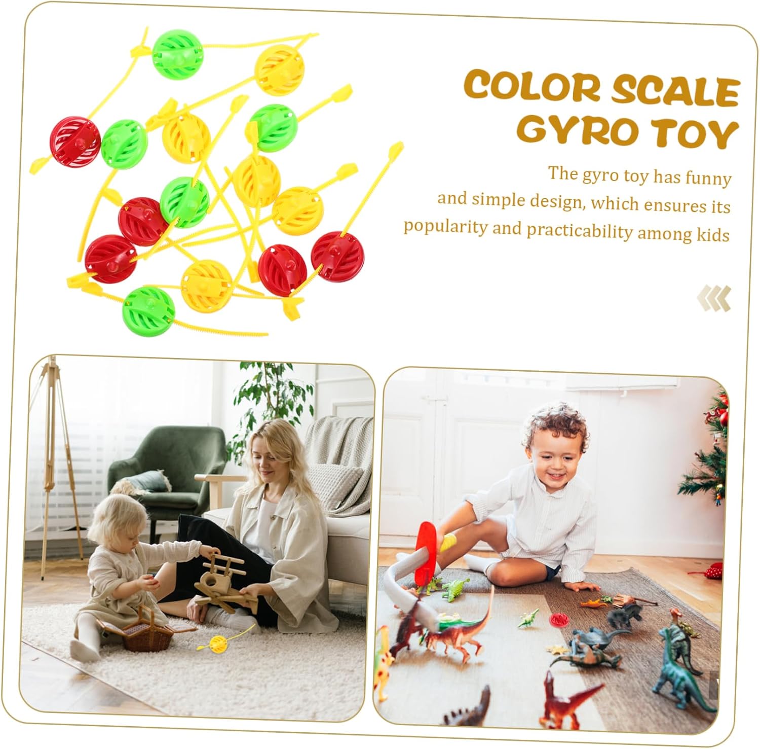 Vaguelly 15pcs Ruler Gyro Toys Educational Party Favors for Kids