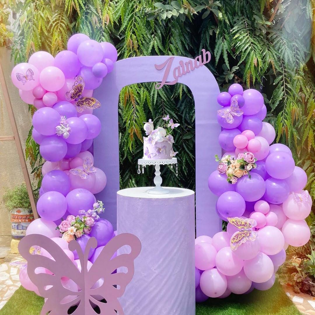 Pink and Purple Party Balloons 50Pcs 12 Inch