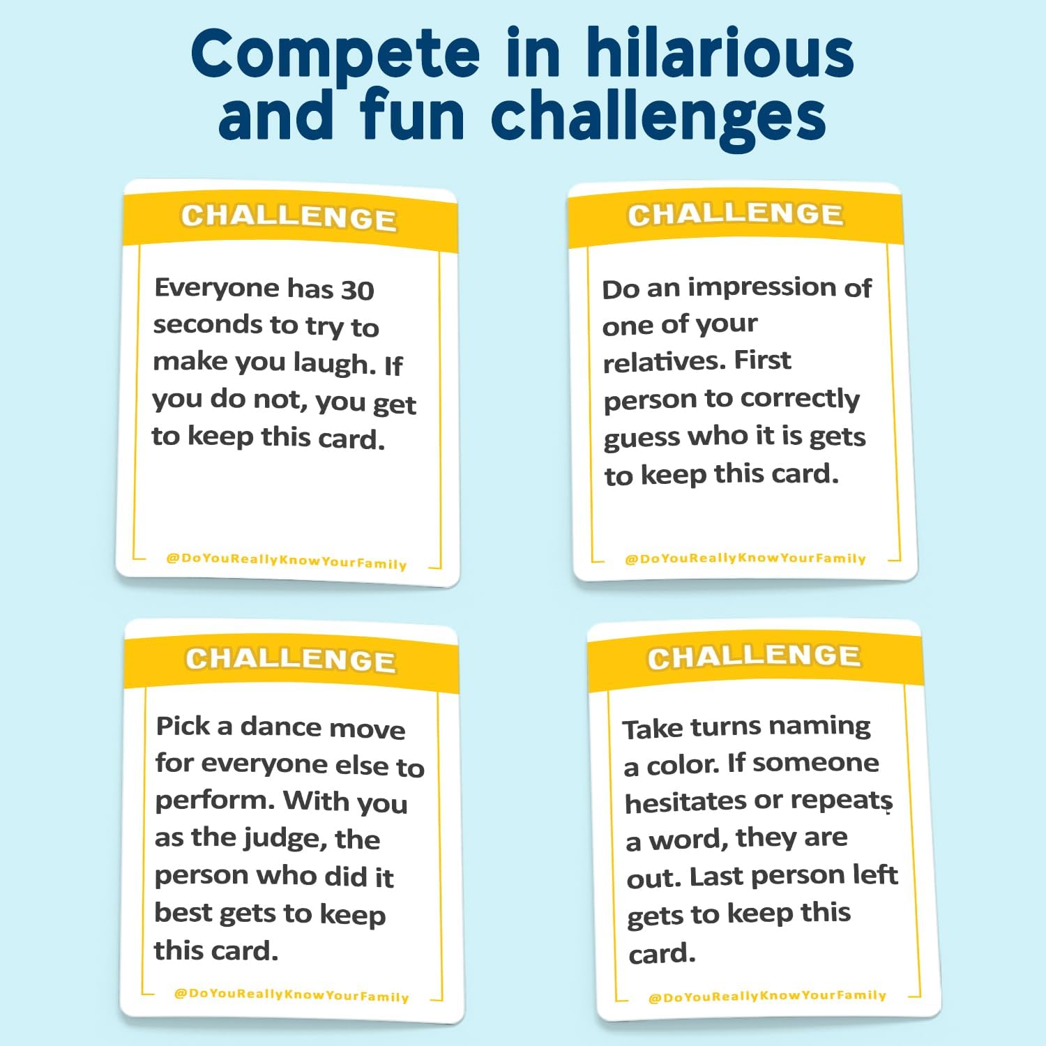 Do You Really Know Your Family Family Card Game