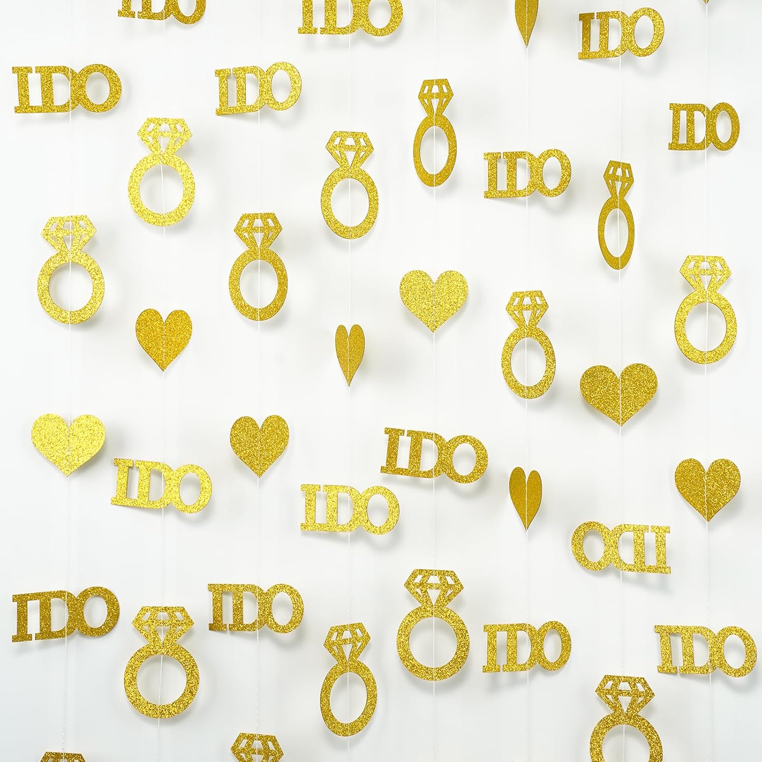 Gold Wedding Engagement Party Decorations Banner Streamers