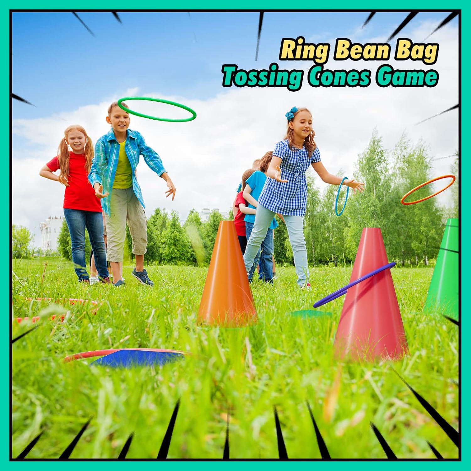 Redllo 53PCS Outdoor Bean Bag Game Set for Family and Party